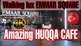 EMAAR SQUARE LUXURY walking tour and the best HUQQA cafe and restaurant [upl. by Ebocaj]