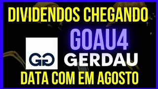 GOAU4 GERDAU DIVIDENDOS CHEGANDO RECEITA EBITDA LUCRO PROJEÇÃO dividendos bolsadevalores ações [upl. by Rosamond284]