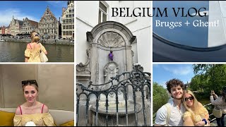 🇧🇪 BELGIUM VLOG  Bruges amp Ghent day trip  travel home ☀️ [upl. by Enyaz171]