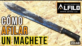 Cómo afilar un machete utilizando madera [upl. by Zoa467]