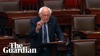 Bernie Sanders denounces war criminal Benjamin Netanyahus US Congress address [upl. by Anitap]