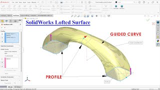 SolidWorks Lofted Surface TutorialDoor Handle [upl. by Alli]