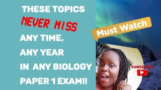 KCSE Biology Paper 1 topics that NEVER miss  KCSE 2022 [upl. by Airdnazxela801]