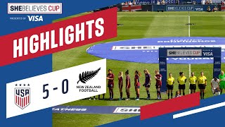 USWNT vs New Zealand Extended Highlights  Feb 20 2022 [upl. by Aihsiym]