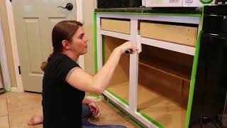 DIY PAINT KITCHEN CABINETS TOTAL KITCHEN MAKE OVER  DIY CLEAN WITH ME [upl. by Kiley]