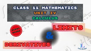 Limits and Derivatives  Class 11 mathematics Calculus NCERT Based [upl. by Ettenhoj192]