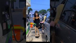 Drag queens pump gas in small town scary [upl. by Aneekahs267]