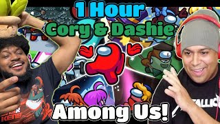 1 HOUR OF DASHIE amp CORYXKENSHIN ON AMONG US [upl. by Sirtimid]