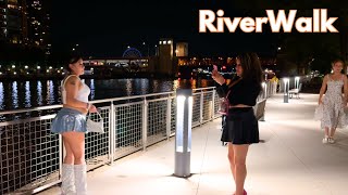 Night in Chicago RiverWalk on Sunday  July 14 2024  4k Video [upl. by Artemus]