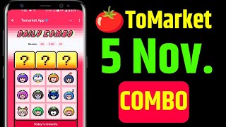 🍅Tomarket Airdrop Combo 5 November  Tomarket Daily Combo Today  Tomarket Secret Combo Today [upl. by Arammat]