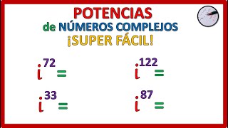 POTENCIAS de i  NÚMEROS COMPLEJOS  SUPER FÁCIL 🤩 Números imaginarios [upl. by Ytsirt]