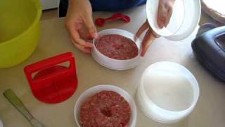 tupperware hamburger press demo [upl. by Urbannai]