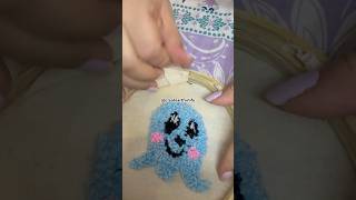 👻 spookie pookie ghost 👻  diycrafts embroideryart diy newcraftidea embroiderypatch kawaii [upl. by Fennie]