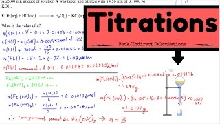 Back Indirect Titration  Exam Example Question [upl. by Hamburger]