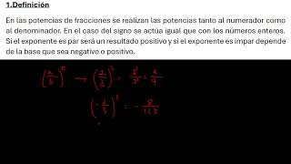 Potencias de Fracciones 2ºESO [upl. by Lihas]