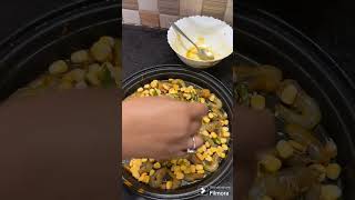 Shrimp corn chaat🦐🌽food chaat song bts butter [upl. by Faulkner44]