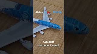 autopilot disconnect sound airbus vs boeing planecrash airbus boeing [upl. by Ynitsed]