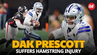 quotDak Prescott Suffers Hamstring Injury in Cowboys Loss to Falcons MRI Scheduledquot [upl. by Naibaf]