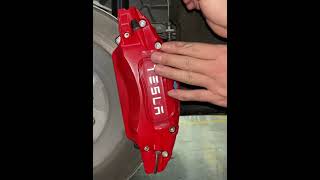 Caliper Covers for Tesla Model 3 Y 181920in Car Callipers Stainless Steel Red 4pcs [upl. by Demetra573]