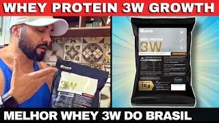 WHEY 3W GROWTH MELHOR WHEY PROTEIN 3W DO BRASIL CUSTO BENEFÍCIO [upl. by Namlak]