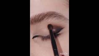 Brown and golden eyes are slow for small eyes quickandeasymakeuplook makeup tutorial [upl. by Althee]