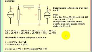 Tutorial di Elettrotecnica metodo dei potenziali ai nodi  Lezione 9 [upl. by Nolaj]