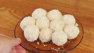 Túrós Kókuszgolyók 5 perc alatt 5Minute Cottage Cheese Coconut Balls [upl. by Rennold914]