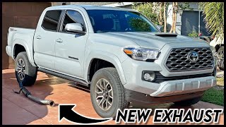 BEST EXHAUST FOR 3RD GEN TACOMA  Flowmaster Outlaw Extreme  Install amp Review [upl. by Ahsatak]