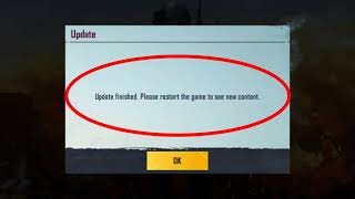 Fix Update finished Please restart the game to see new Content problem in BGMI Battlegrounds India [upl. by Maiah]