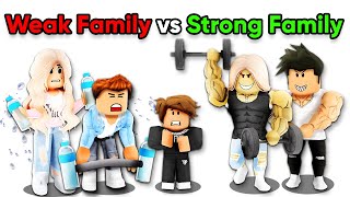 WEAK Family vs STRONG Family Brookhaven RP [upl. by Adile977]