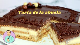 👵 TARTA DE LA ABUELA 👵 Receta FÁCIL y RÁPIDA Tarta de galletas y chocolate [upl. by Bronk]