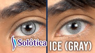 NEW Hidrocor Ice amp Natural Colors Ice  Solotica Gray Contact Lenses [upl. by Enileme771]