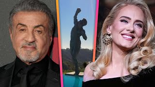 Sly Stallone REACTS to Adele Keeping Rocky Statue at Former Mansion [upl. by Merriman]