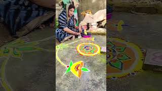 Maasare Sarasa Kartika Maasa youtubeviralshortvideo newtrendingshortsvideohindufestival rangoli [upl. by Arretahs]