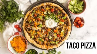 EASY Taco Pizza load it with your favorite toppings  The Recipe Rebel [upl. by Pardew221]