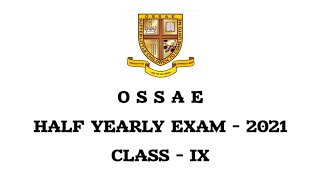 OSSAE CLASS 9 PREVIOUS QUESTION PAPER [upl. by Dnartreb]