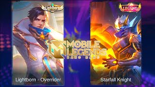 Granger Starfall Knight VS LightbornOverrider Skin Comparison  Mobile Legends Bang Bang [upl. by Neened]