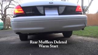 01 Ford P71 Police Interceptor stock vs muffler delete exhaust Crown Vic [upl. by Goodill432]