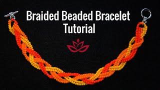 Braided Beaded Bracelet  Tutorial  DIY Plait Bracelet [upl. by Ycam112]