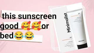 minimalist sunscreen review 😯😯youtube sunscreen [upl. by Lahpos856]