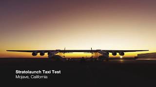 Teste de táxi em média velocidade do Stratolaunch [upl. by Gney]