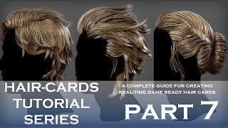 Realtime Hair Cards Tutorial  07 Style3 [upl. by Bilak644]