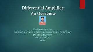 Introduction to differential amplifier [upl. by Ihcehcu449]