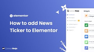 How to add a News Ticker to Elementor [upl. by Anidan166]