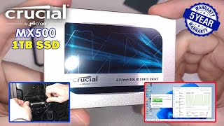 Crucial MX500 1TB 25quot SSD  Review Installation and Speed Test [upl. by Eiramrebma]