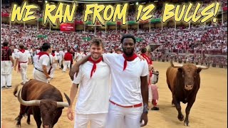 I RAN WITH THE BULLS AND PARTIED IN PAMPLONA SPAIN RUNNING WITH THE BULLS 2024 [upl. by Milda]