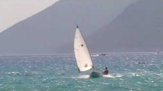 Laser Sailing High Winds  Vassiliki Wildwind [upl. by Klatt]