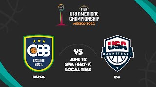 CHAMPIONSHIP GAME Brazil v USA  Full Basketball Game  FIBA U18 Americas Championship 2022 [upl. by Zetniuq]