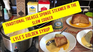 Traditional Treacle sponge pudding in the slow cooker [upl. by Odidnac]