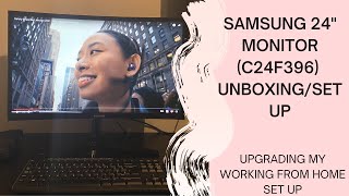 SAMSUNG 24quot MONITOR UNBOXINGSET UP  C24F396 Full HD 24quot LED Monitor [upl. by Robinette897]